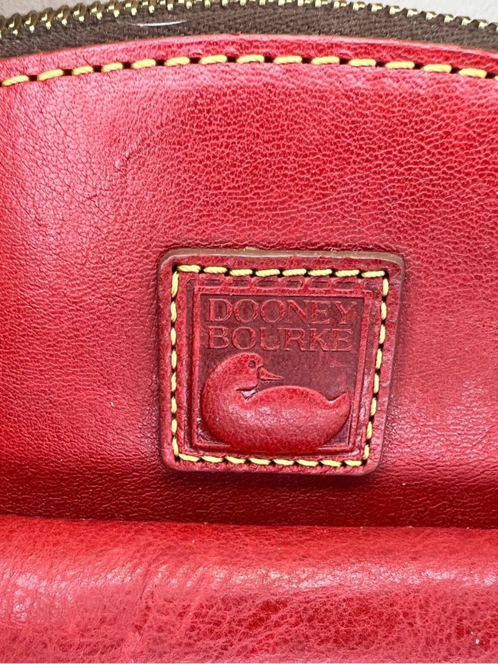 Dooney & Bourke Florentine Red Leather Large Satchel EUC - Picture 2 of 9